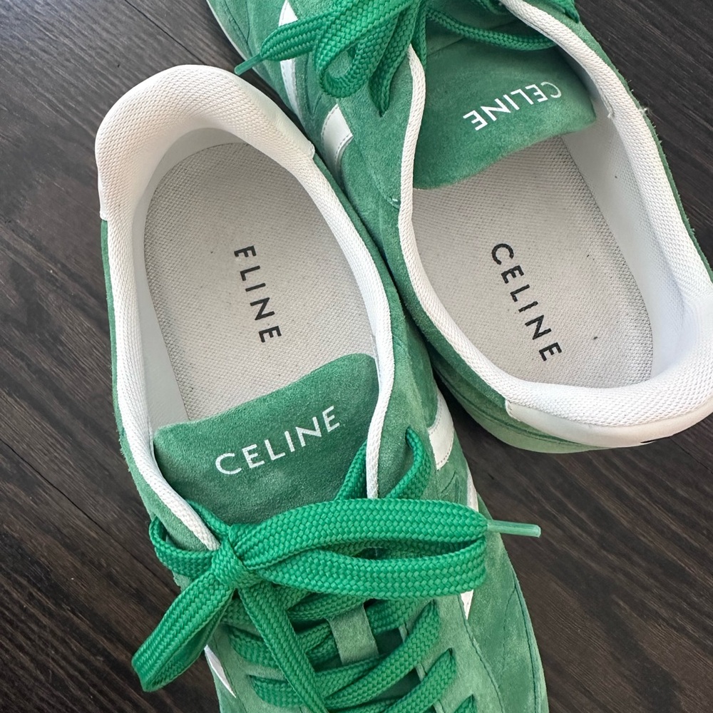 CELINE Jogger Low Lace-Up Sneaker in Suede Calfskin Leather - Picture 6 of 7